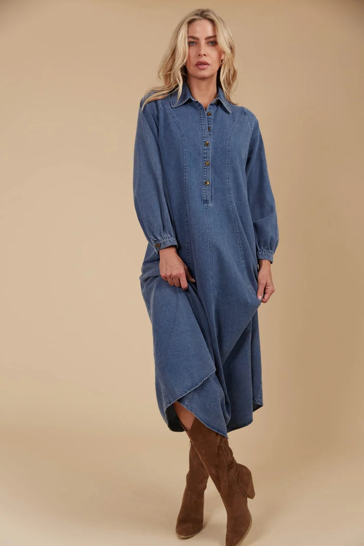 Isle Of Mine - Freya Dress Denim [sz:small]