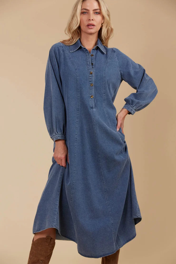 Isle Of Mine - Freya Dress Denim [sz:small]