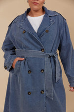 Isle Of Mine - Freya Trench Coat Denim [sz:m]