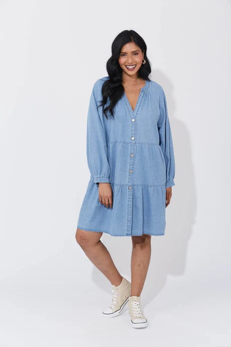 Haven - Austin Denim Dress Denim [sz:s/m]