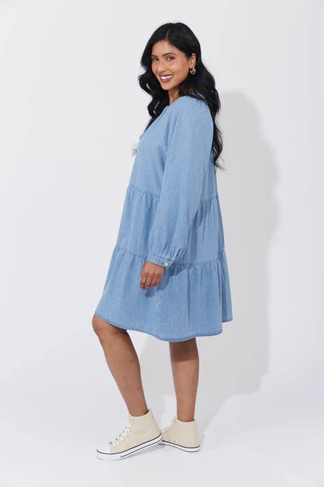 Haven - Austin Denim Dress Denim [sz:s/m]