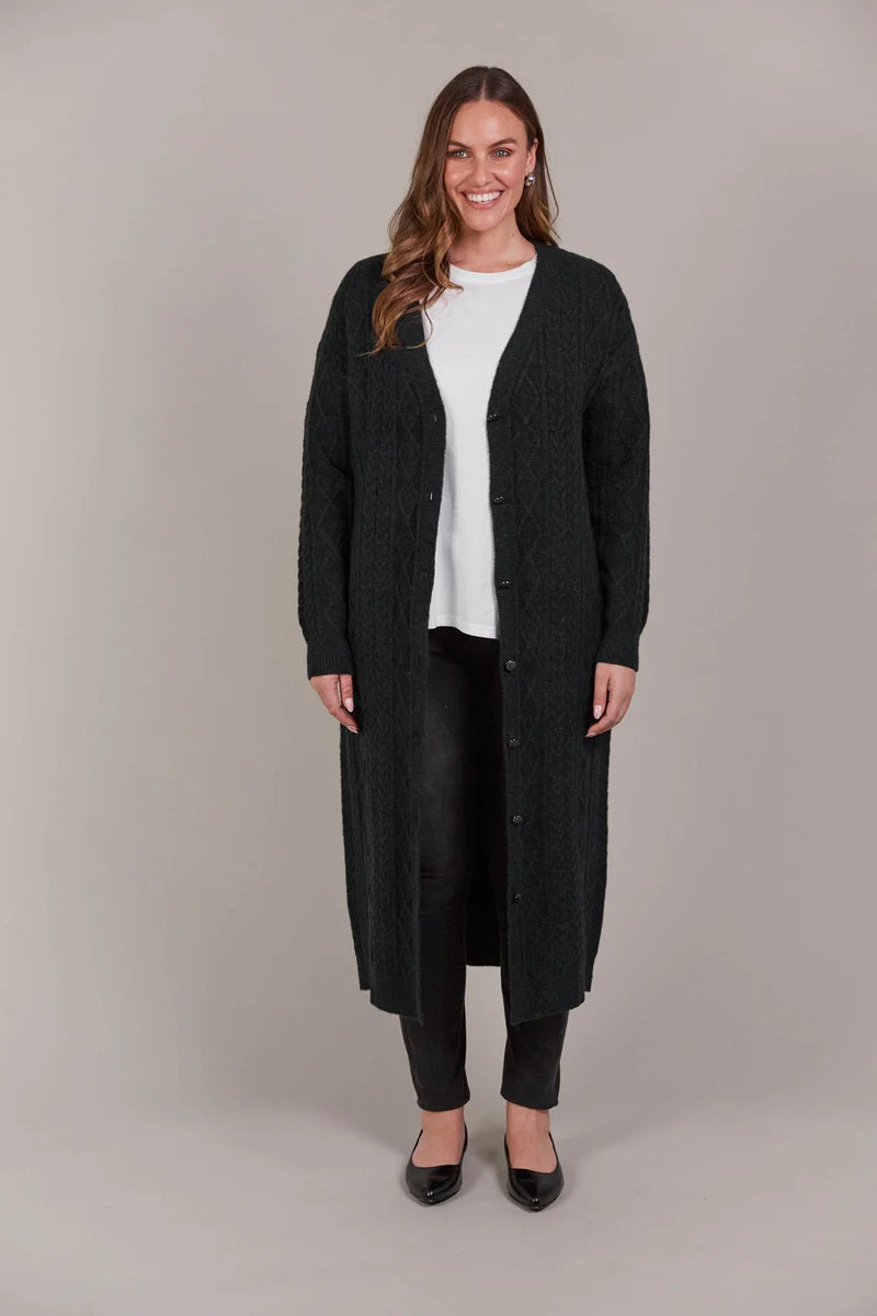 Eb & Ive - Merano Maxi Cardigan Char [sz:s/m]