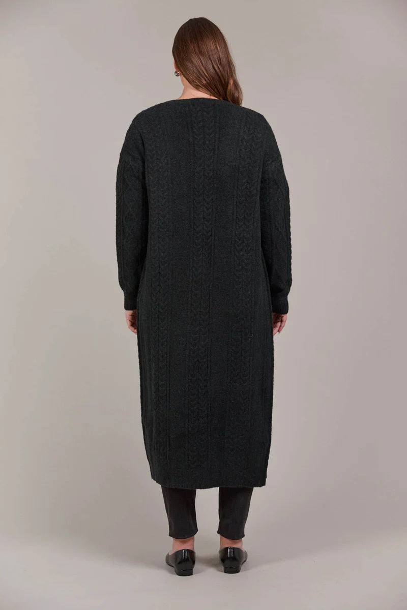 Eb & Ive - Merano Maxi Cardigan Char [sz:s/m]