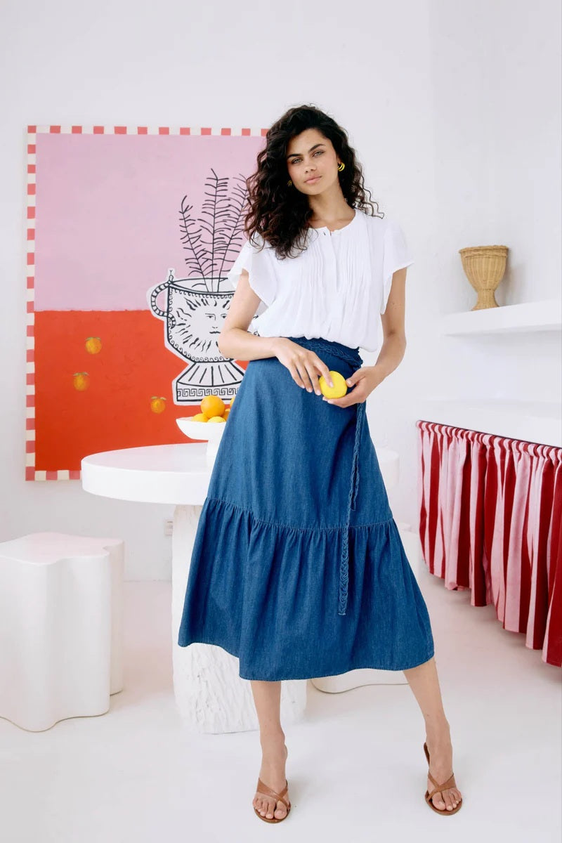 Eb And Ive - Melenia Denim Skirt Indigo [sz:s]