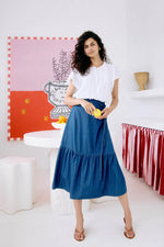 Eb And Ive - Melenia Denim Skirt Indigo [sz:s]