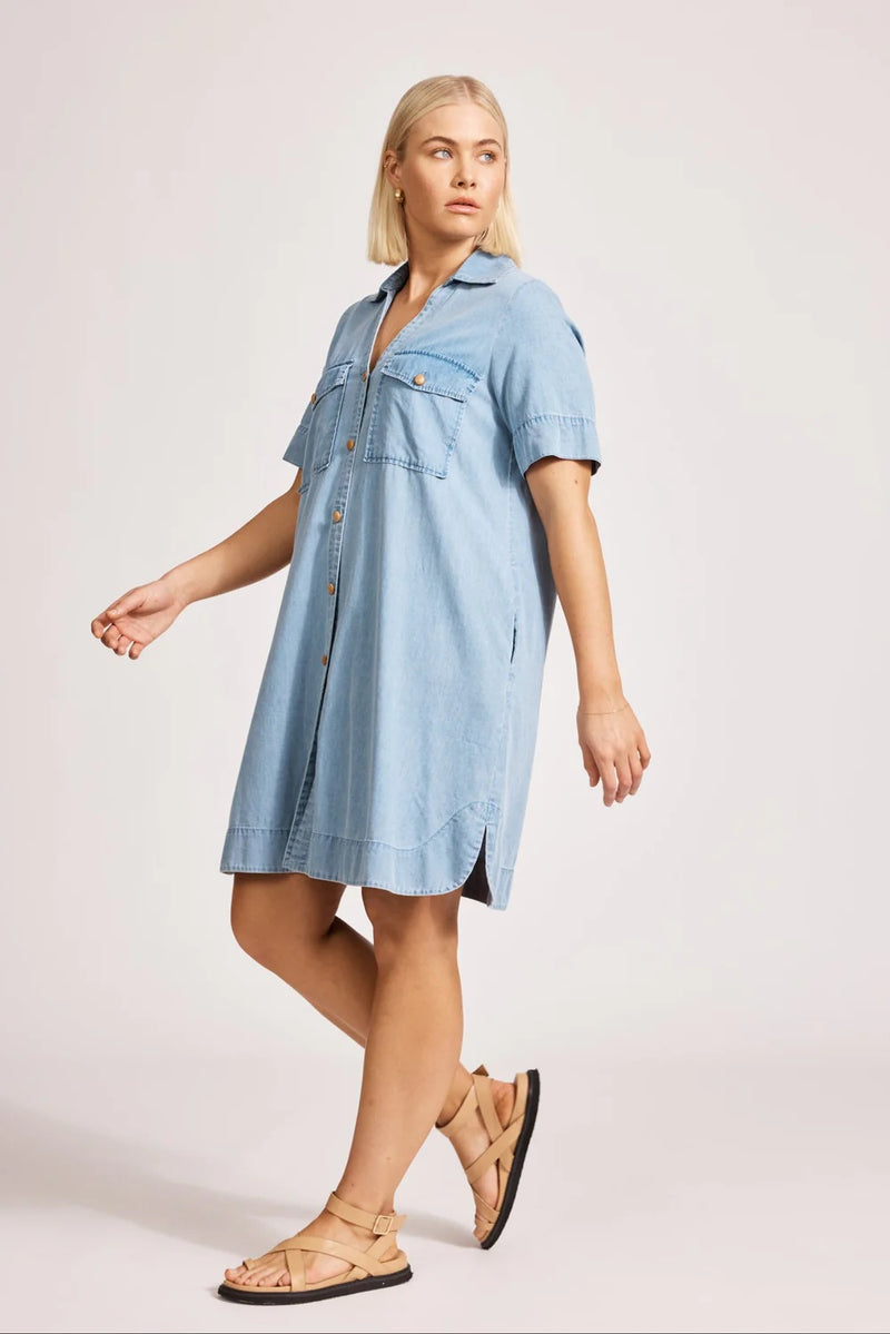 Eb And Ive - Melenia Denim Shirt Dress [sz:s]