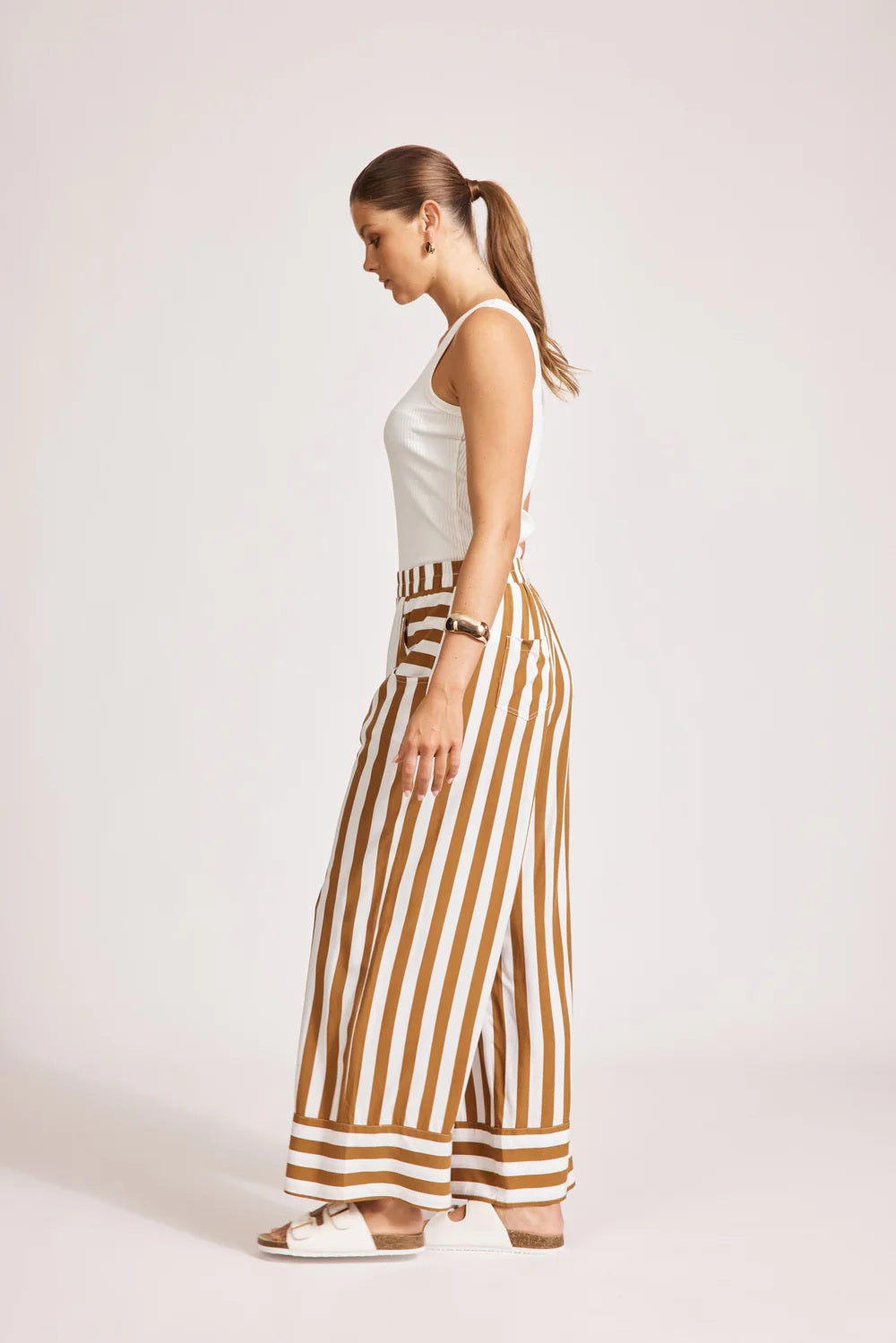 Eb And Ive - Treville Stripe Pant Caramel [sz:s]