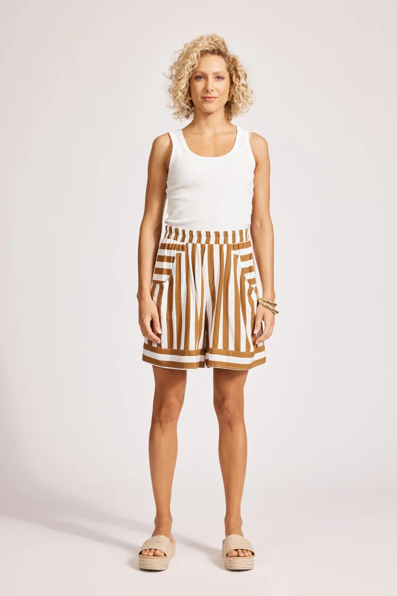 Eb And Ive - Treville Stripe Short Caramel [sz:s]