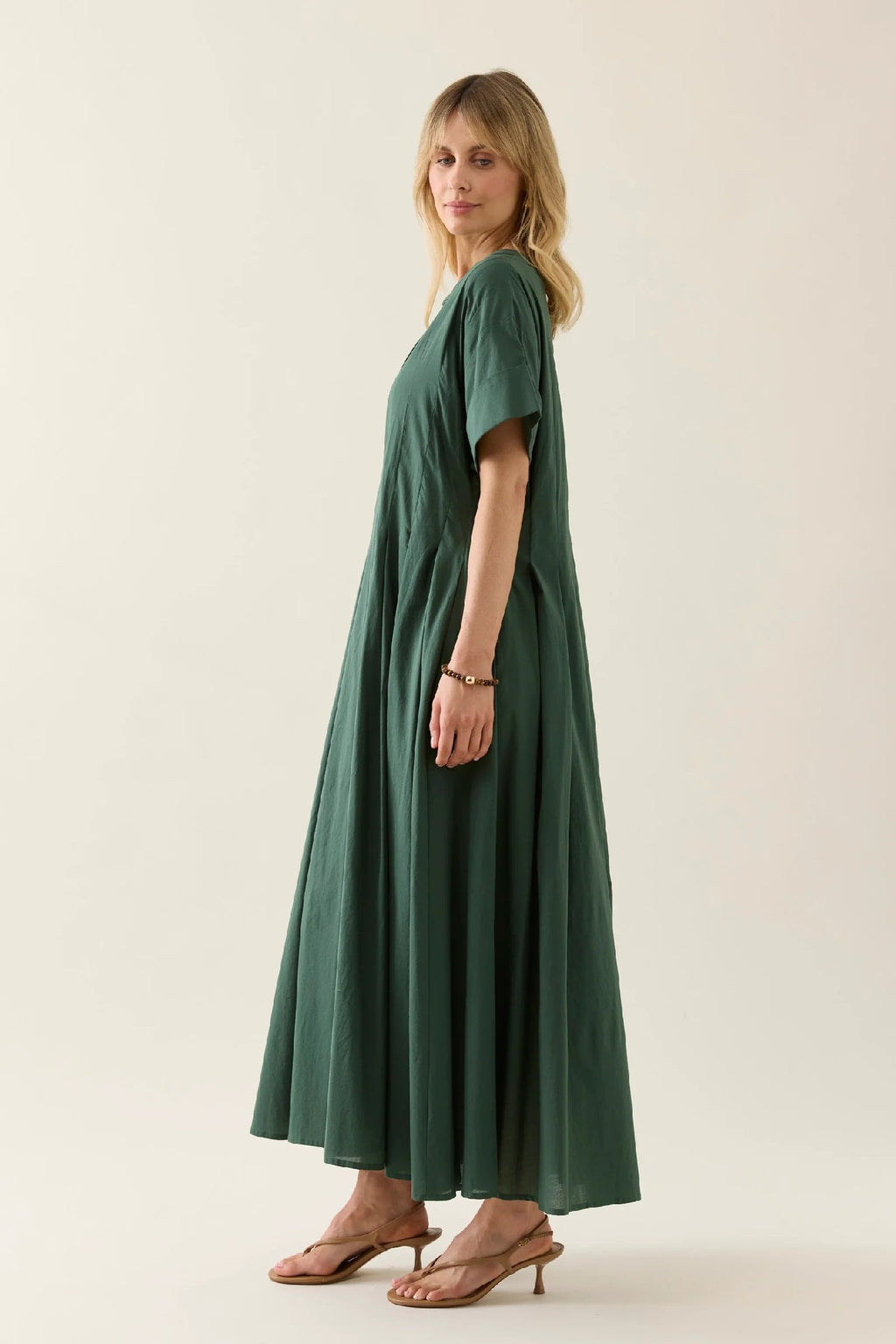 Isle Of Mine - Aurora Pleat Maxi Dress Myrtle [sz:s]