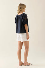 Isle Of Mine - Nilsa Button Top Navy [sz:s]