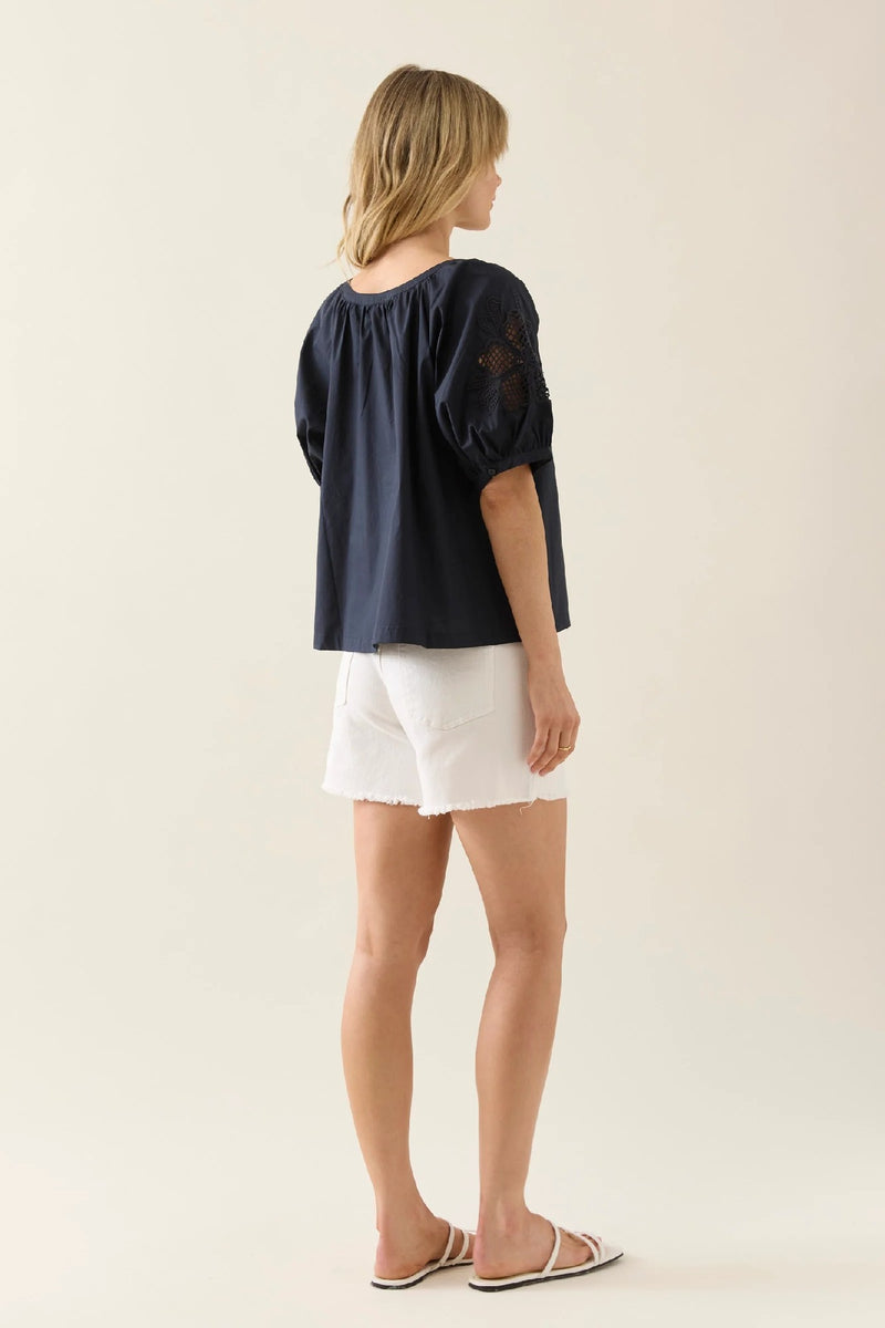 Isle Of Mine - Nilsa Button Top Navy [sz:s]