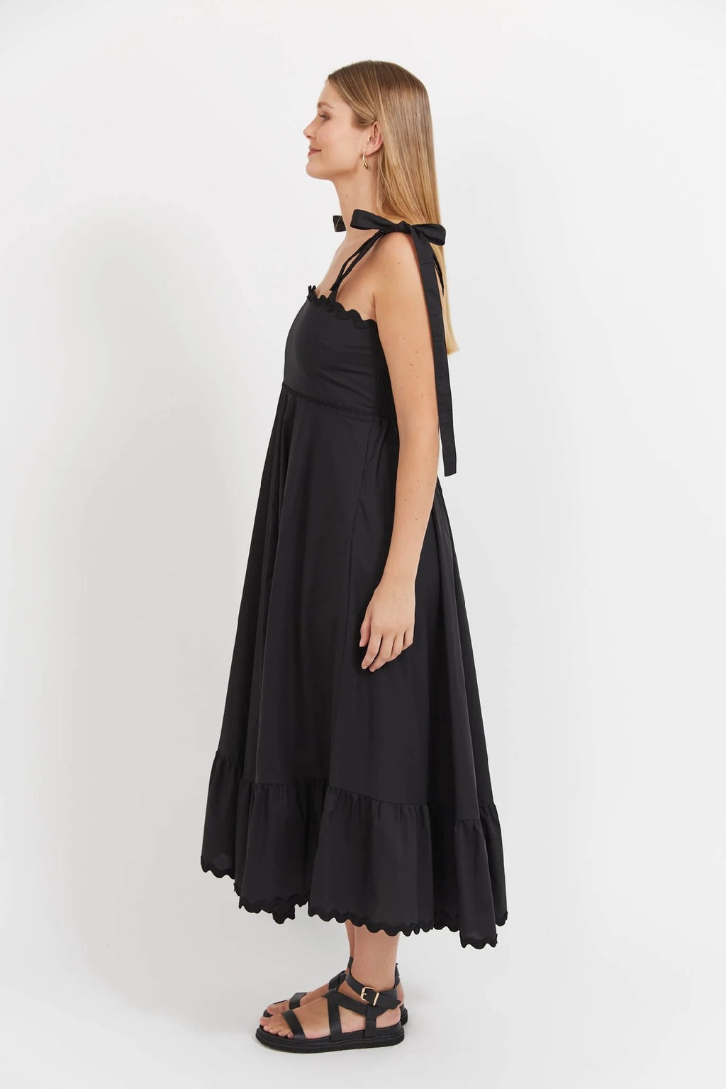 Haven - Brasilia Tie Maxi Dress Black [sz:s]