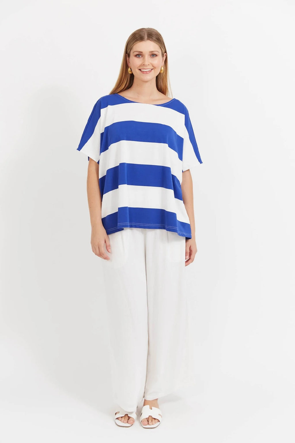 Haven - Jardin Stripe Tshirt Azul [sz:one Size]