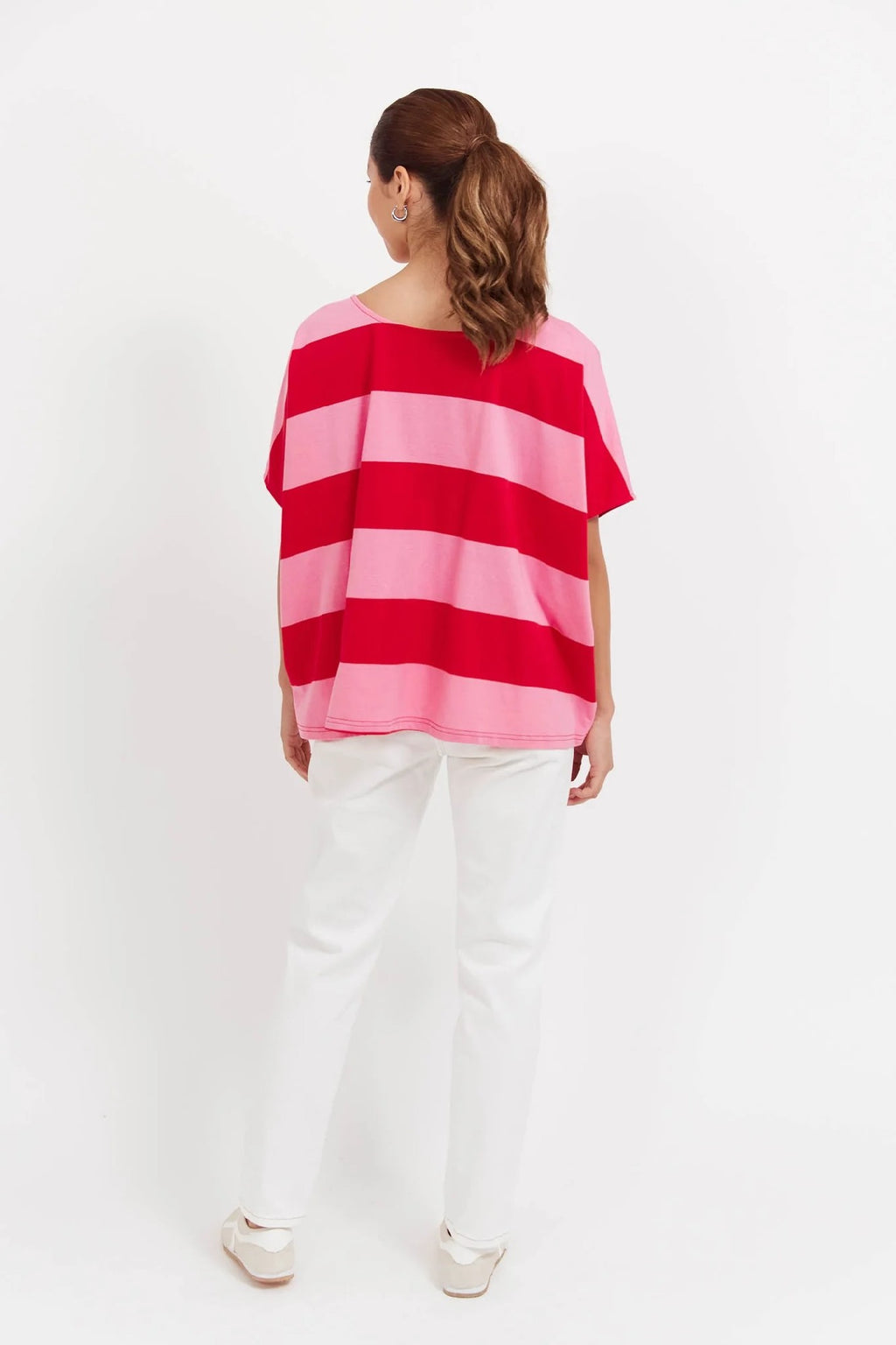 Haven - Jardin Stripe Tshirt Garnet [sz:one Size]