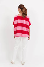Haven - Jardin Stripe Tshirt Garnet [sz:one Size]