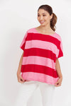 Haven - Jardin Stripe Tshirt Garnet [sz:one Size]
