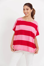 Haven - Jardin Stripe Tshirt Garnet [sz:one Size]