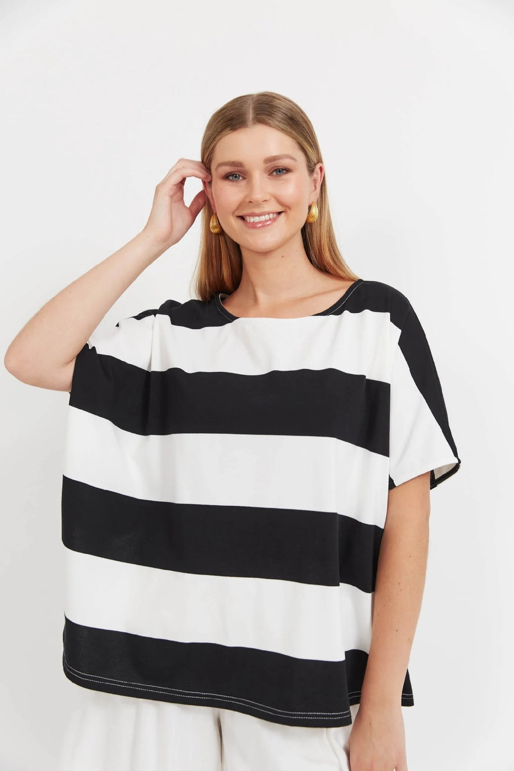 Haven - Jardin Stripe Tshirt Black [sz:one Size]