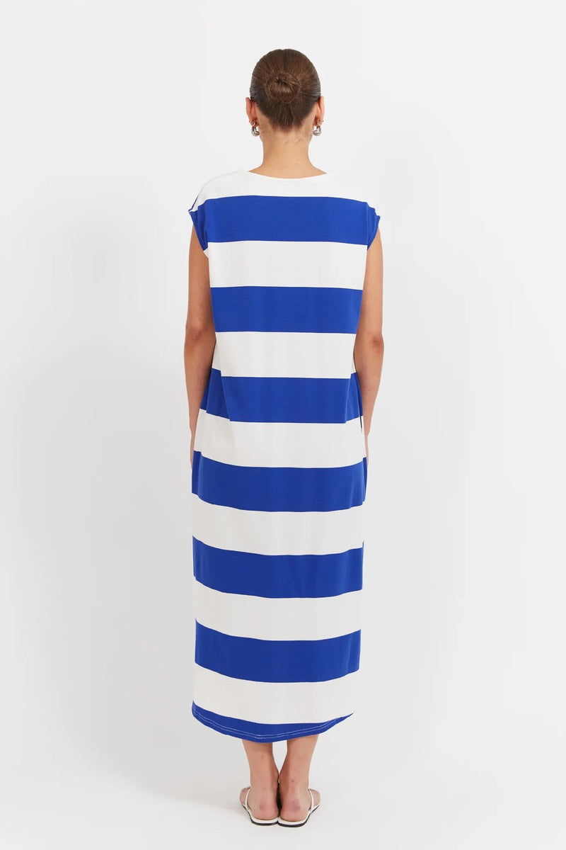 Haven - Jardin Stripe Tshirt Dress Azul [sz:s]