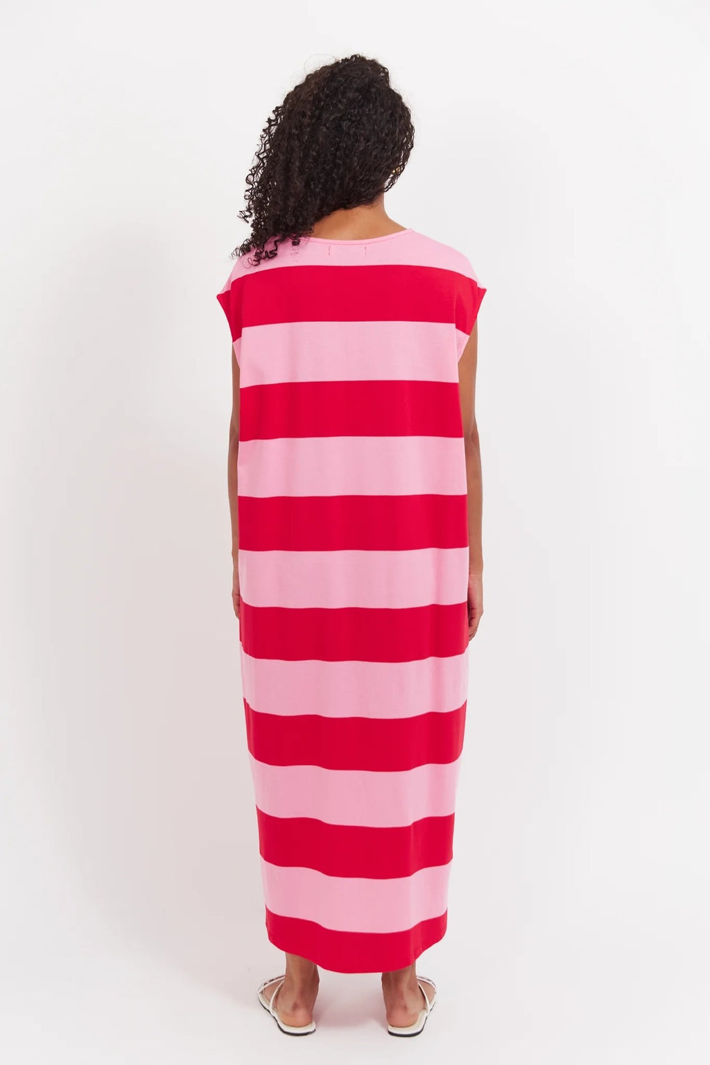 Haven - Jardin Stripe Tshirt Dress Garnet [sz:s]