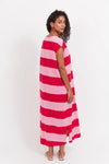 Haven - Jardin Stripe Tshirt Dress Garnet [sz:s]