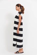 Haven - Jardin Stripe Tshirt Dress Black [sz:s]