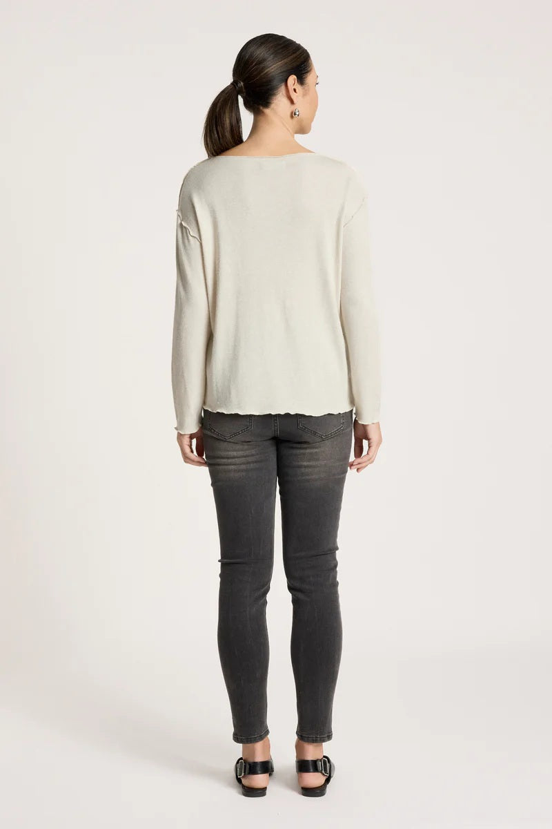 Eb & Ive - Aria Long Sleeve Top Dune [sz:xs]