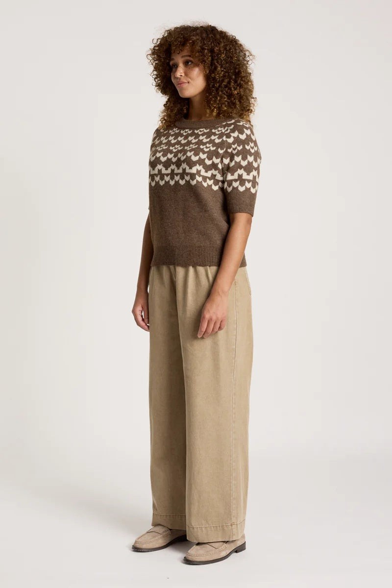 Eb & Ive - Maasai Knit Top Cocoa/dune [sz:s]