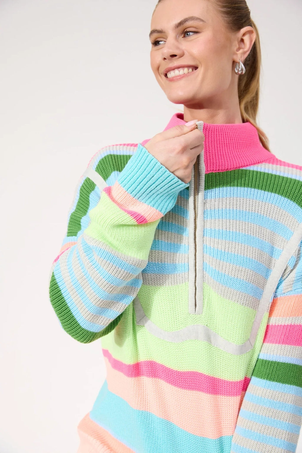 Haven - Alaska Stripe Jumper Neon [sz:xs]