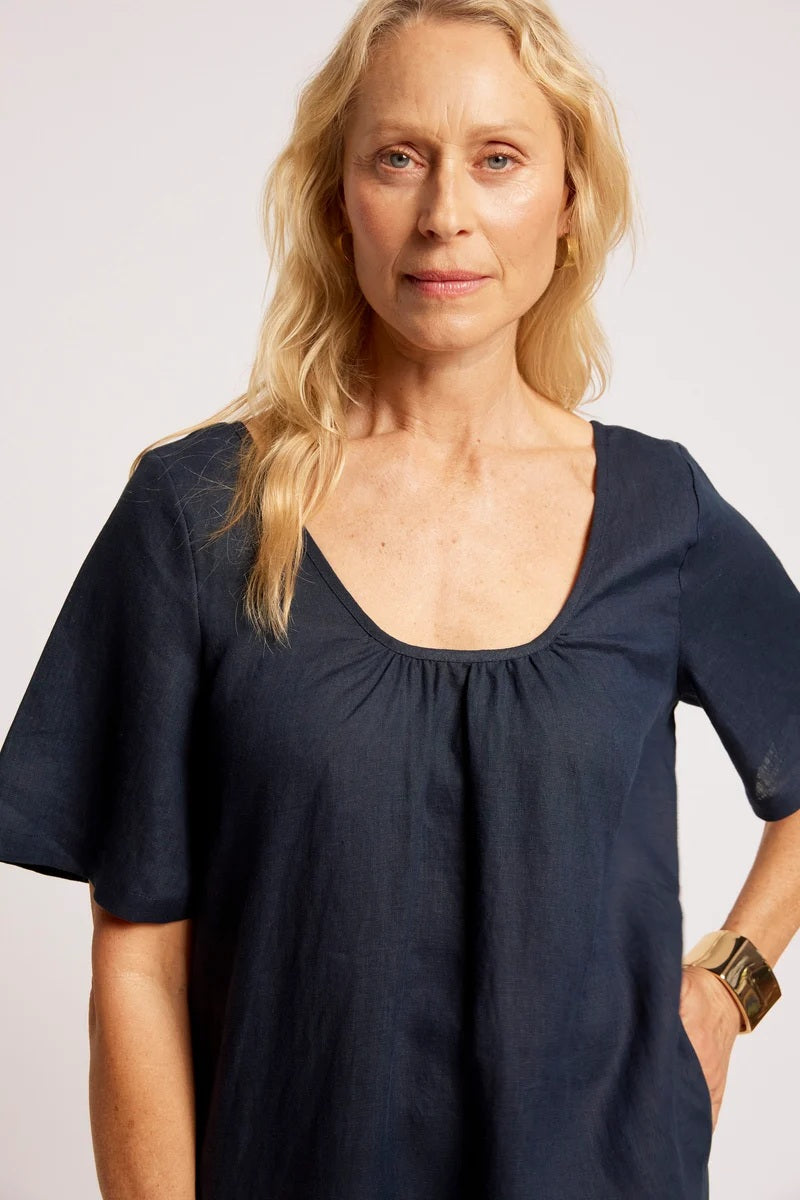 Eb & Ive - Cove Dress Indigo [sz:s]