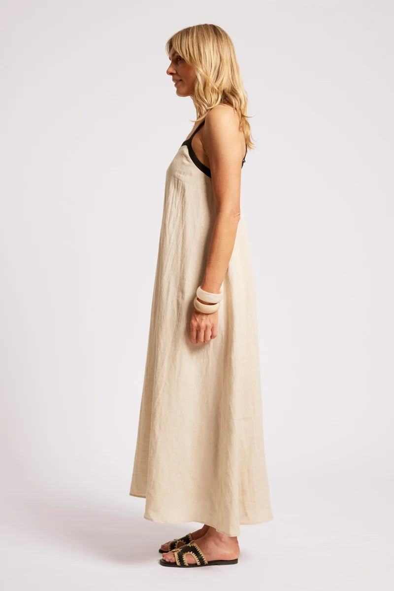 Eb & Ive - Maris Splice Tank Maxi Dress Tusk / Black [sz:xs]