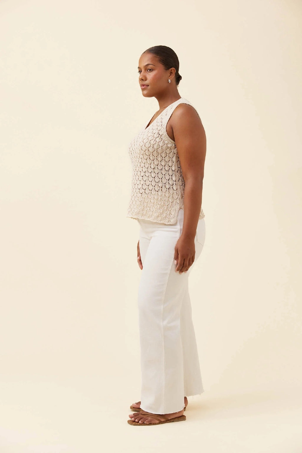 Isle Of Mine - Mia Knit Top Canvas [sz:xs]