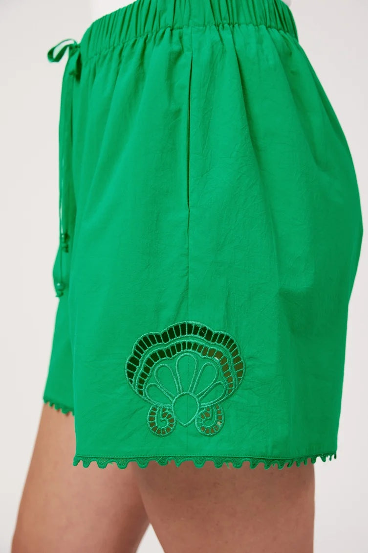 Haven - Larissa Broderie Short Green [sz:s]