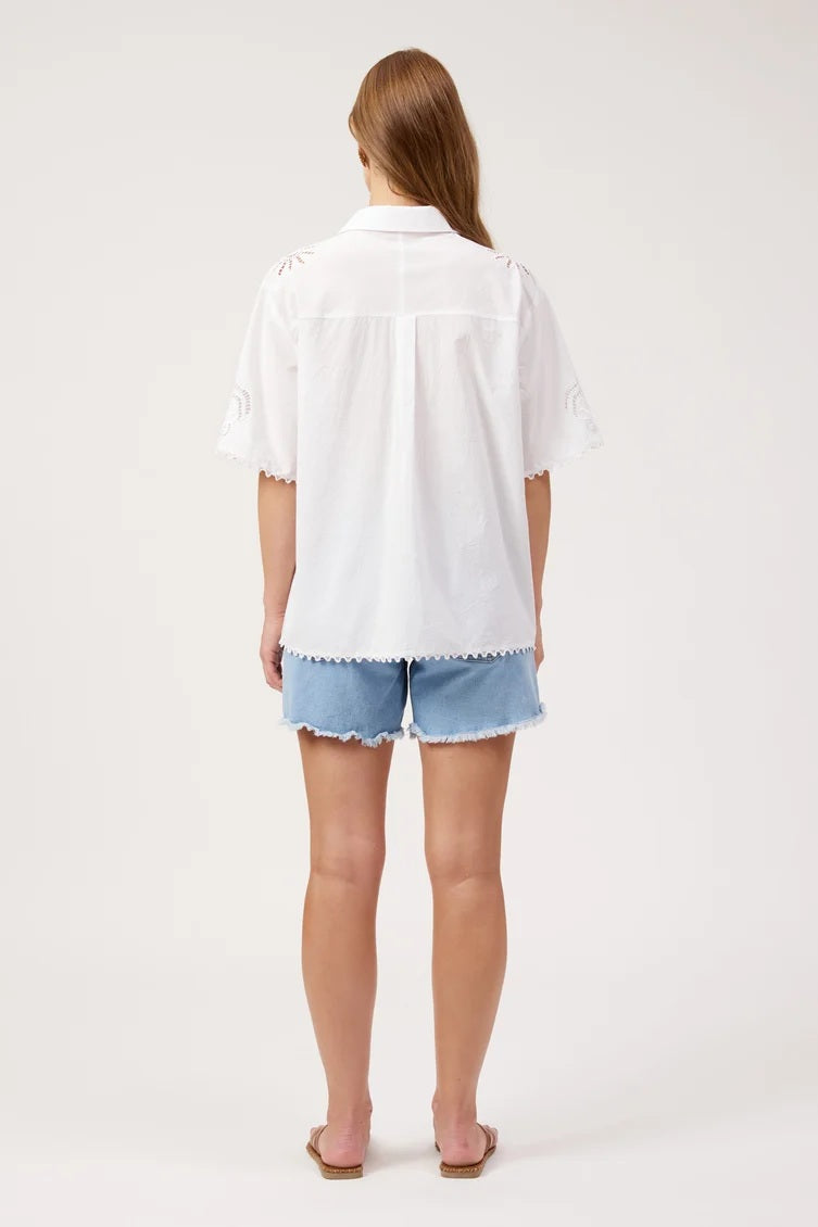 Haven - Larissa Broderie Shirt White [sz:s]