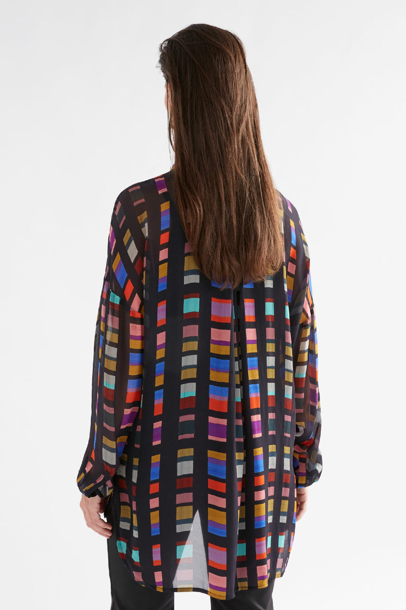 Elk The Label - Eir Sheer Shirt Tessela Print [sz:10]