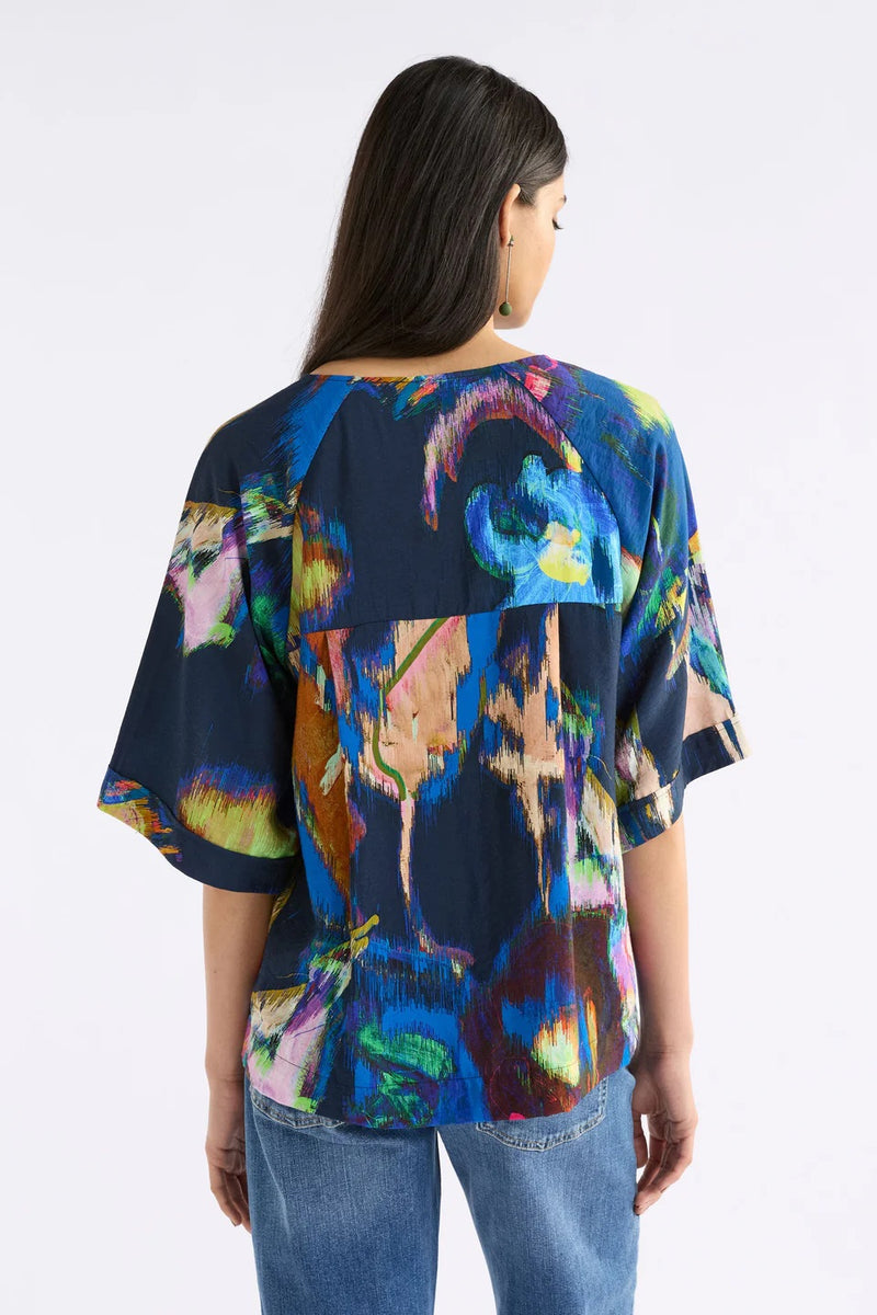 Elk The Label - Moda V Neck Top Vaara Print [sz:10]