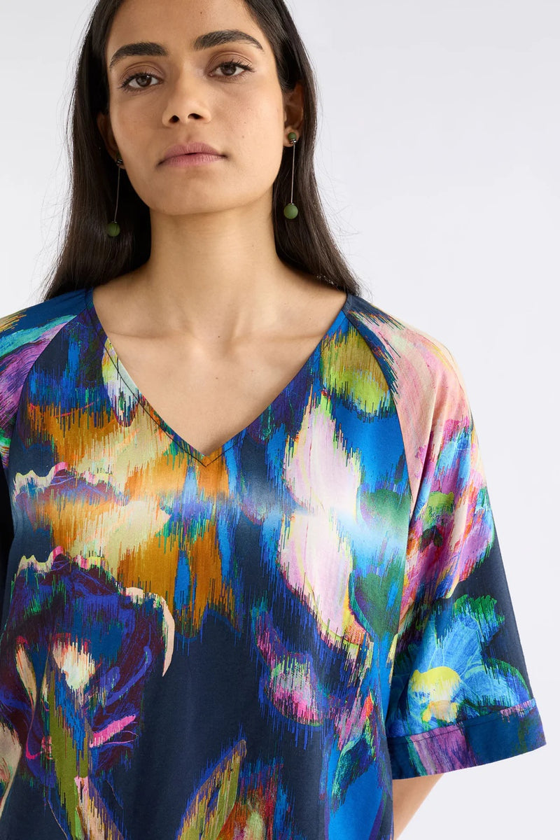 Elk The Label - Moda V Neck Top Vaara Print [sz:10]