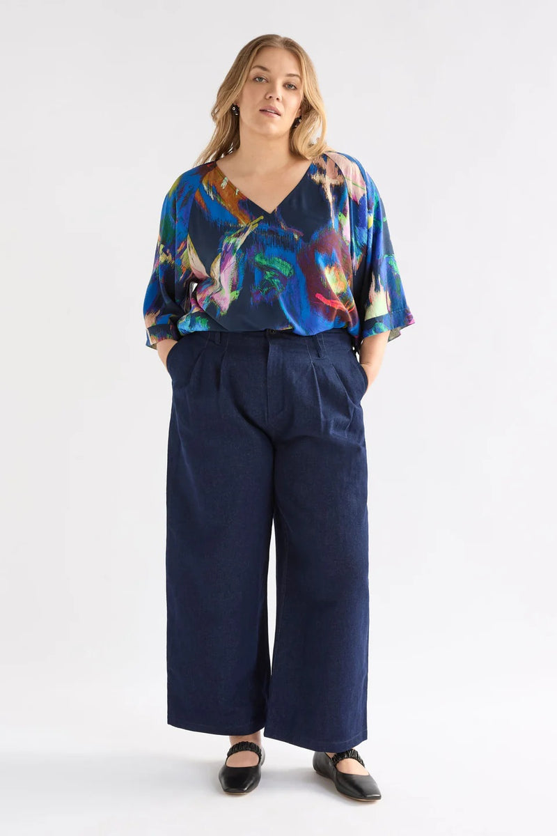 Elk The Label - Moda V Neck Top Vaara Print [sz:10]
