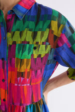 Elk The Label - Llinen Light Dress Lind Dark Print [sz:10]