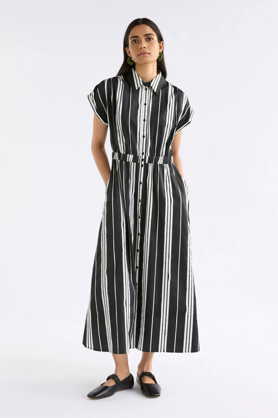 Elk The Label - Reza Shirt Dress Black [sz:10]