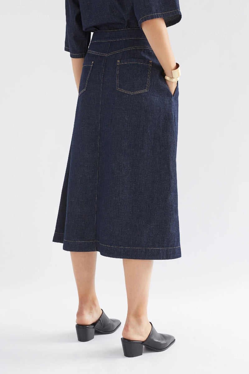 Elk The Label - Denym Skirt [sz:8 Clr:authentic Blue Wash]