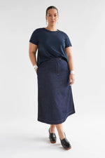 Elk The Label - Denym Skirt [sz:8 Clr:authentic Blue Wash]