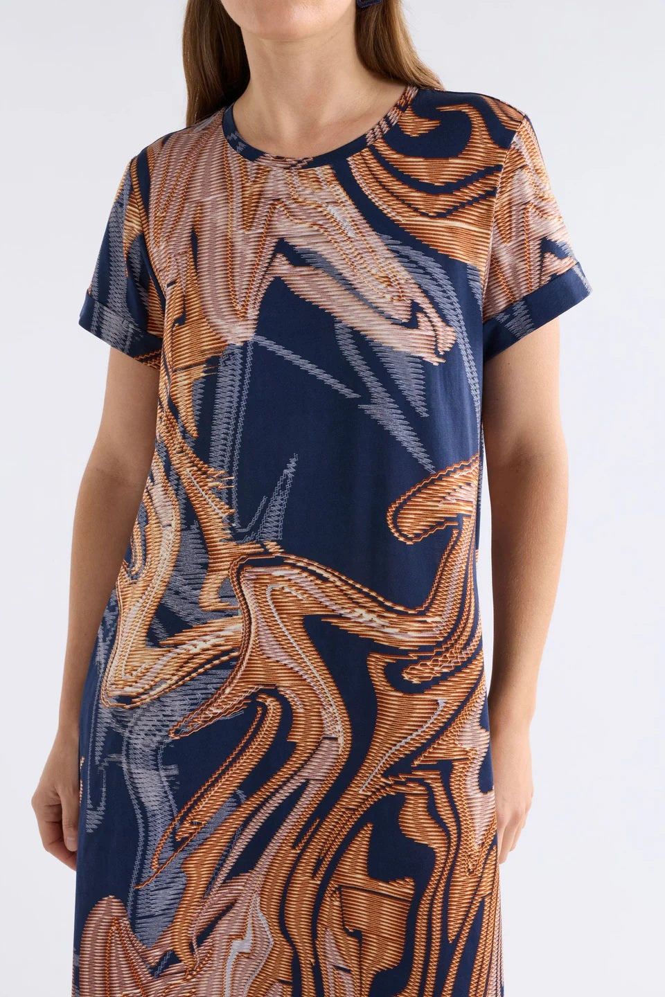 Elk The Label - Haki Dress Brandr Print [sz:8]