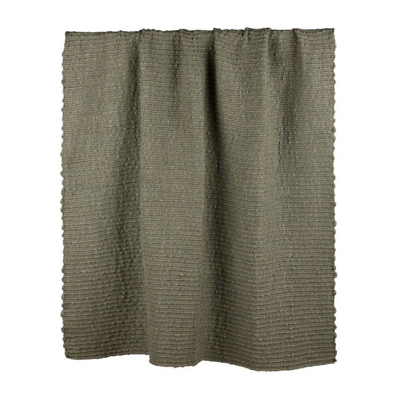 Amalfi - Sunny Woven Throw Green 130x130cm