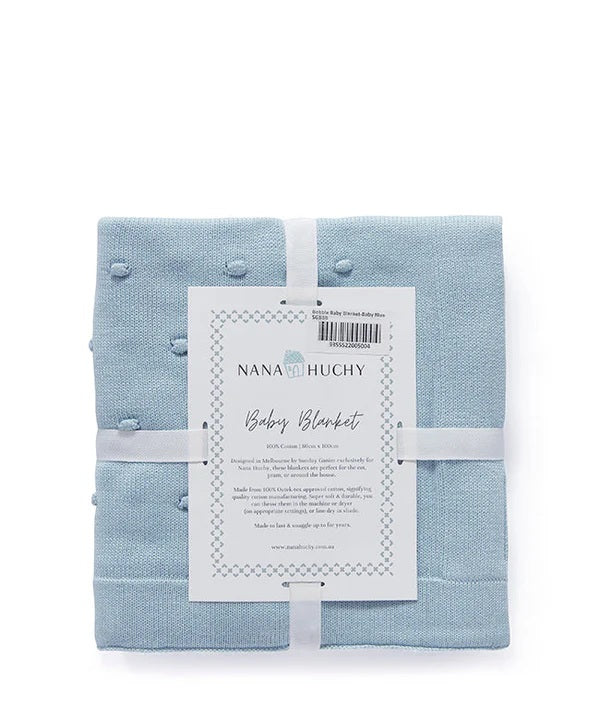 Nana Huchy - Bobble Baby Blanket Baby Blue 100x80cm 