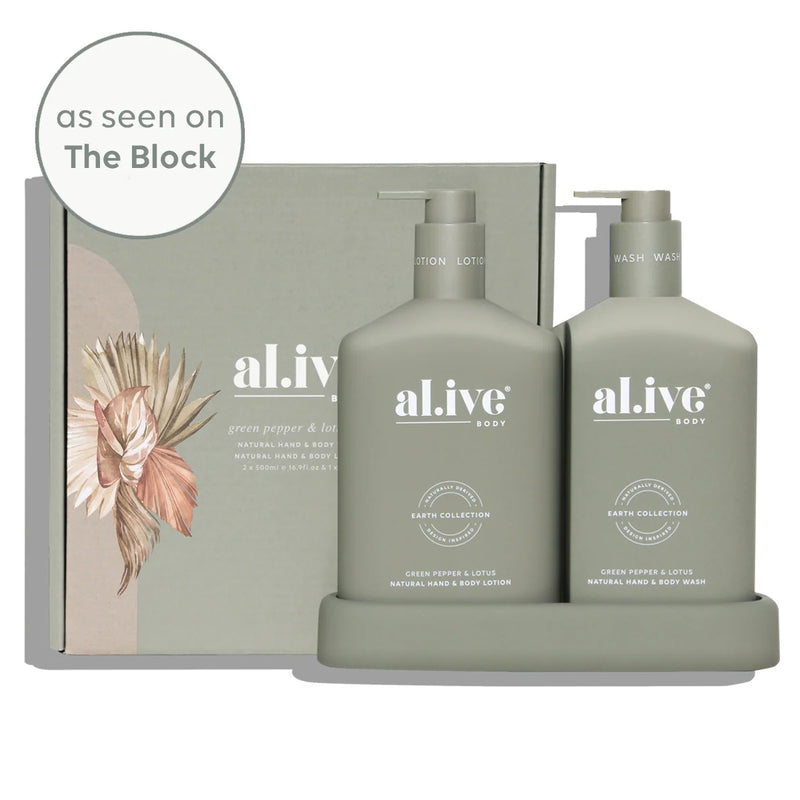 Al.ive Body -  Wash & Lotion Duo Green Pepper & Lotus