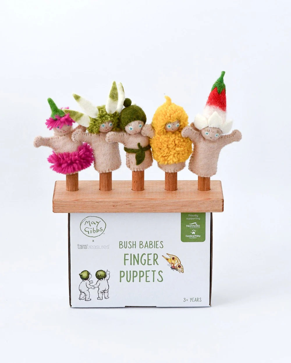 Tara Treasures - May Gibbs Bush Babies Finger Puppets