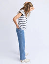 Foxwood - Manly Stripe Tee White / Blk Str [sz:10]