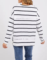 Foxwood - Jayne Throw On Top White/dark Sapphire Stripe [sz:12]