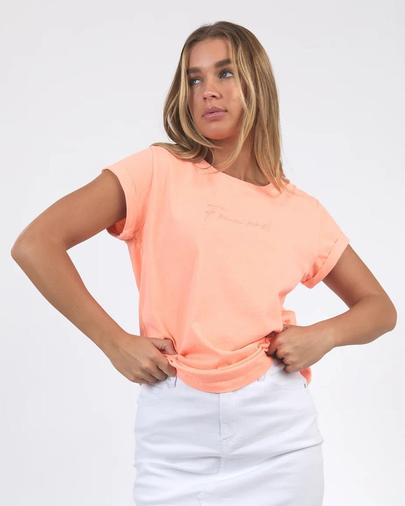 Foxwood - Signature Tee Neon Peach [sz:10]